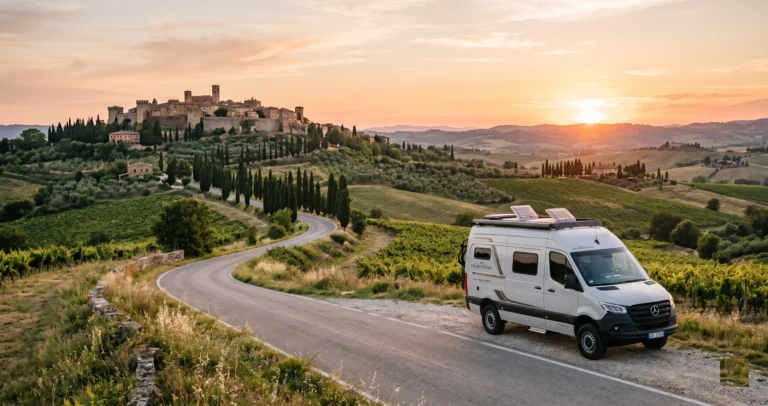 toscana itinerario camper