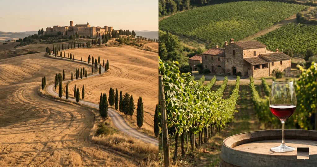 Val d'Orcia o Chianti guida vino